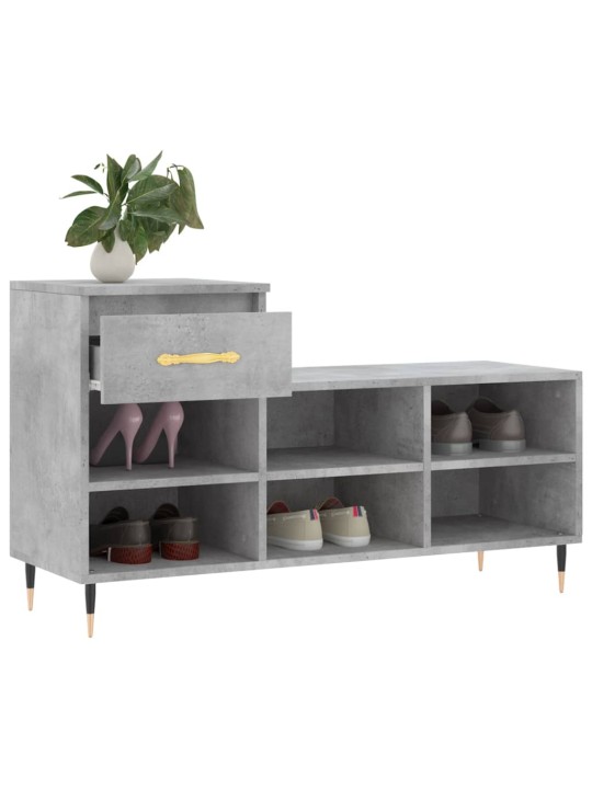 Botník betonově šedý 102x36x60 cm kompozitní dřevo