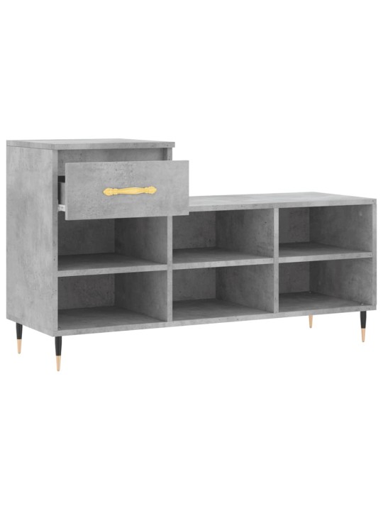 Botník betonově šedý 102x36x60 cm kompozitní dřevo