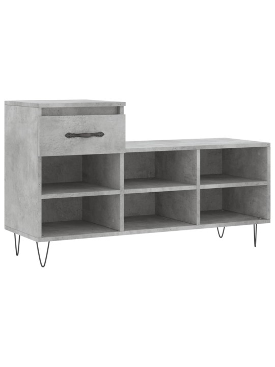 Botník betonově šedý 102x36x60 cm kompozitní dřevo
