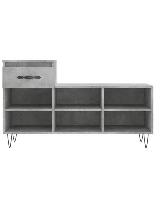 Botník betonově šedý 102x36x60 cm kompozitní dřevo