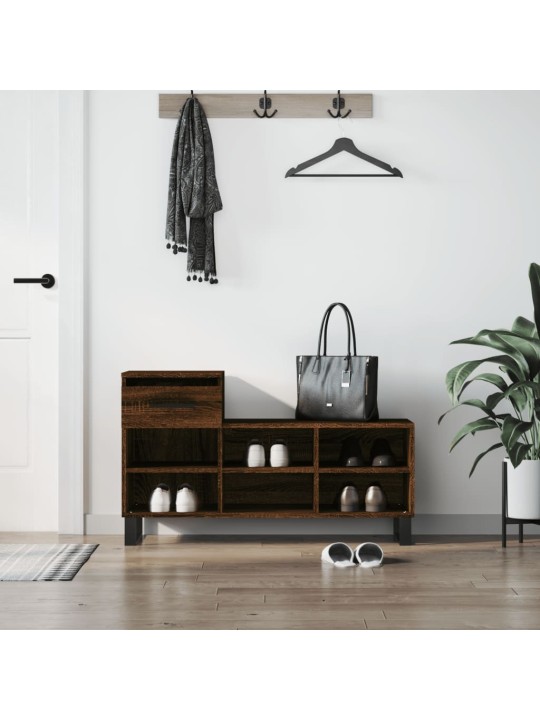 Botník hnědý dub 102x36x60 cm kompozitní dřevo