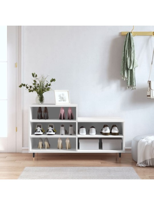 Botník bílý 102x36x60 cm kompozitní dřevo