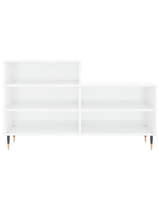 Botník bílý s vysokým leskem 102x36x60 cm kompozitní dřevo