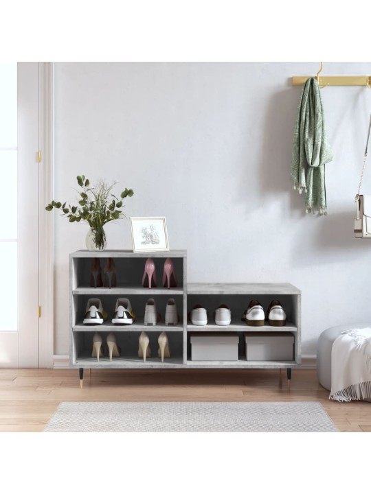 Botník betonově šedý 102x36x60 cm kompozitní dřevo
