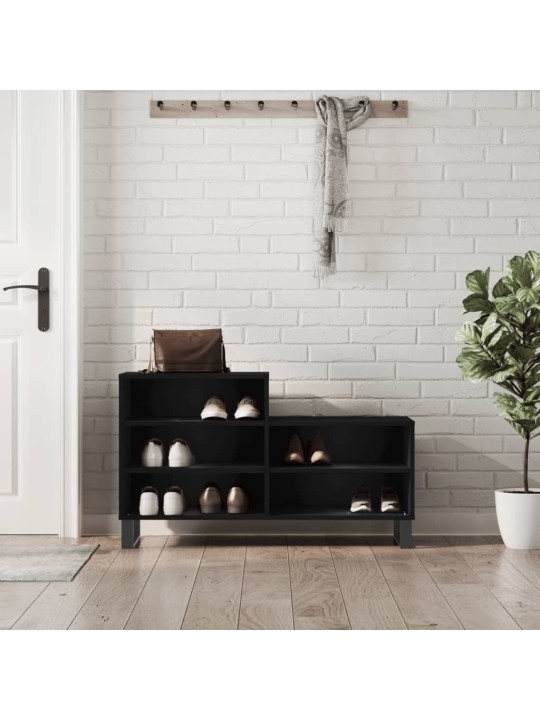 Botník černý 102x36x60 cm kompozitní dřevo