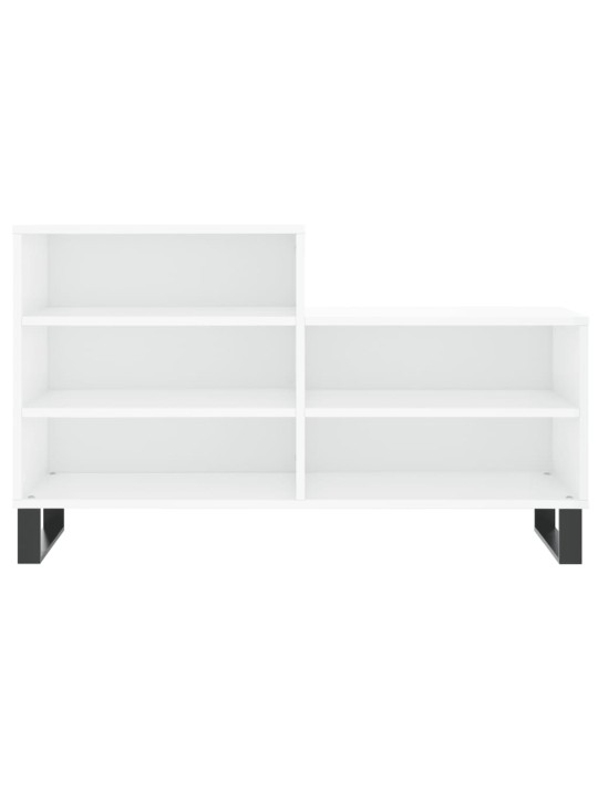 Botník bílý s vysokým leskem 102x36x60 cm kompozitní dřevo