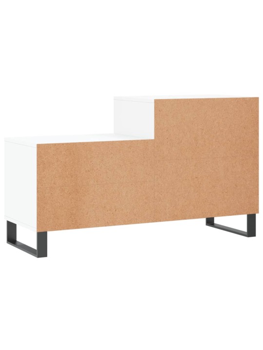 Botník bílý s vysokým leskem 102x36x60 cm kompozitní dřevo