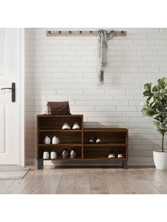 Botník hnědý dub 102x36x60 cm kompozitní dřevo