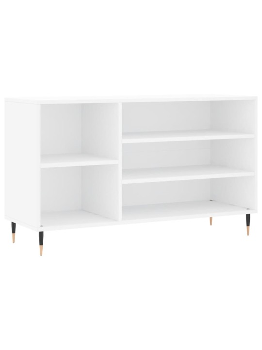 Botník bílý s vysokým leskem 102x36x60 cm kompozitní dřevo