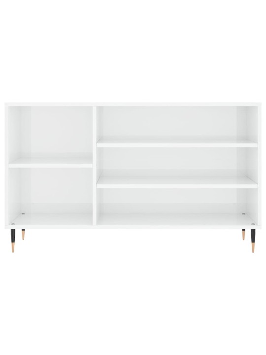 Botník bílý s vysokým leskem 102x36x60 cm kompozitní dřevo
