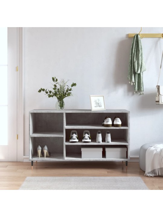 Botník betonově šedý 102x36x60 cm kompozitní dřevo