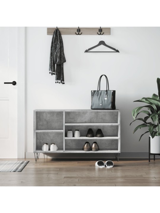 Botník betonově šedý 102x36x60 cm kompozitní dřevo