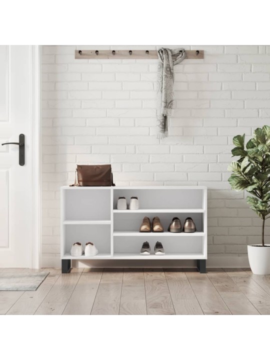 Botník bílý 102x36x60 cm kompozitní dřevo
