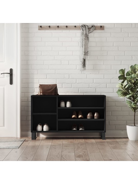 Botník černý 102x36x60 cm kompozitní dřevo
