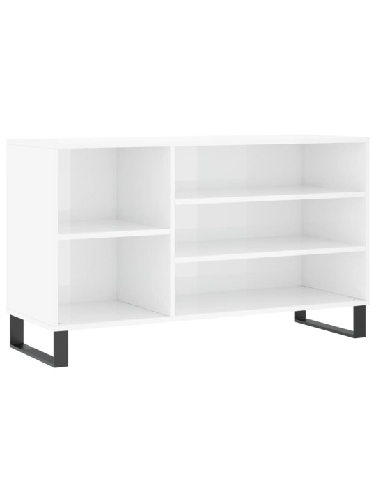 Botník bílý s vysokým leskem 102x36x60 cm kompozitní dřevo