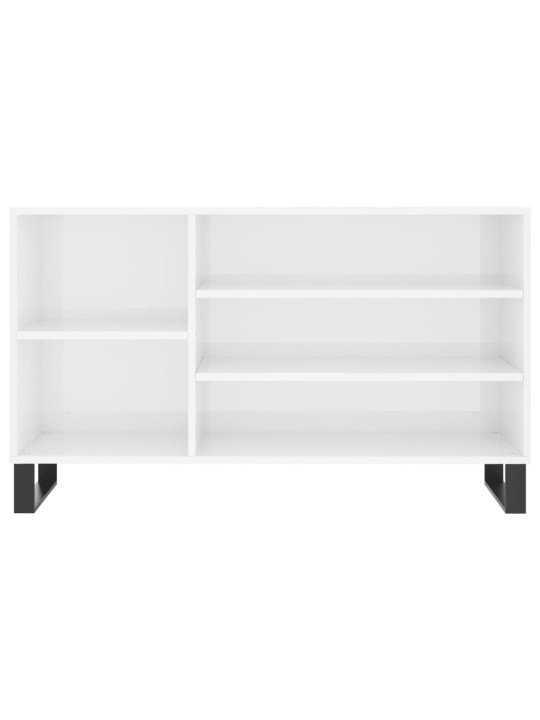 Botník bílý s vysokým leskem 102x36x60 cm kompozitní dřevo
