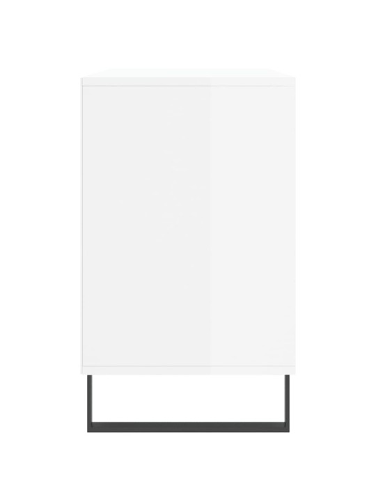 Botník bílý s vysokým leskem 102x36x60 cm kompozitní dřevo