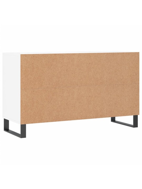 Botník bílý s vysokým leskem 102x36x60 cm kompozitní dřevo