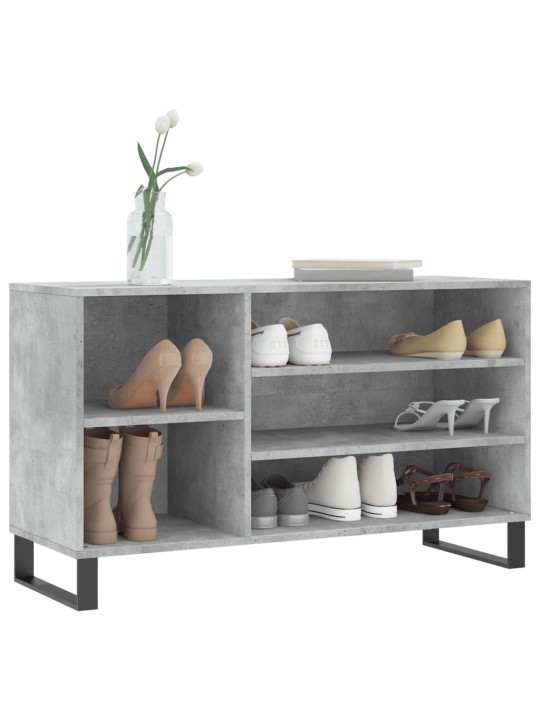 Botník betonově šedý 102x36x60 cm kompozitní dřevo