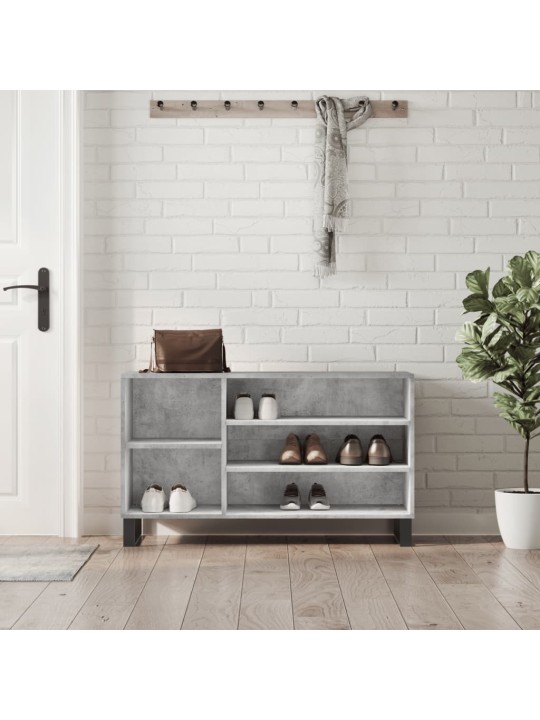 Botník betonově šedý 102x36x60 cm kompozitní dřevo