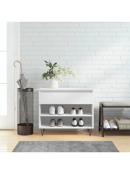 Botník bílý 70 x 36 x 60 cm kompozitní dřevo