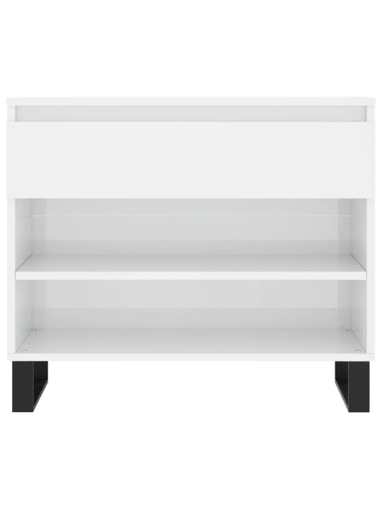 Botník bílý s vysokým leskem 70x36x60 cm kompozitní dřevo