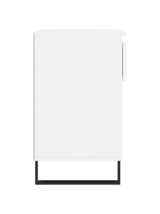 Botník bílý s vysokým leskem 70x36x60 cm kompozitní dřevo