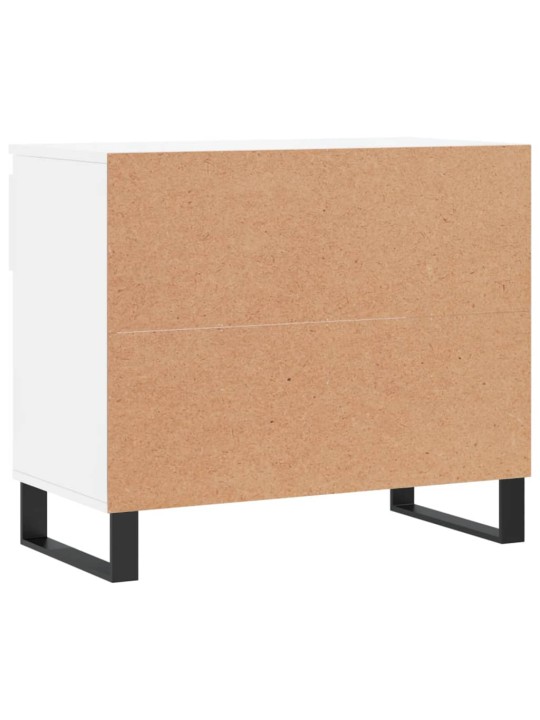 Botník bílý s vysokým leskem 70x36x60 cm kompozitní dřevo