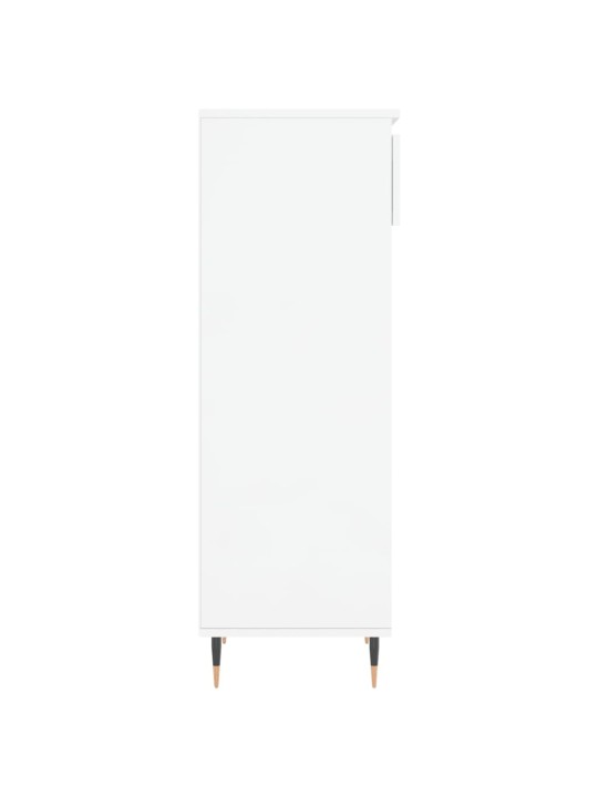 Botník bílý s vysokým leskem 40 x 36 x 105 cm kompozitní dřevo