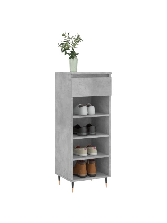 Botník betonově šedý 40x36x105 cm kompozitní dřevo