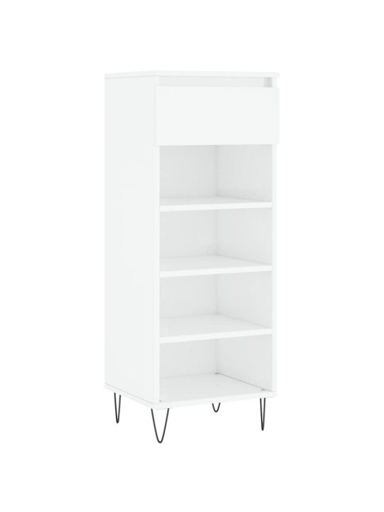 Botník bílý s vysokým leskem 40 x 36 x 105 cm kompozitní dřevo