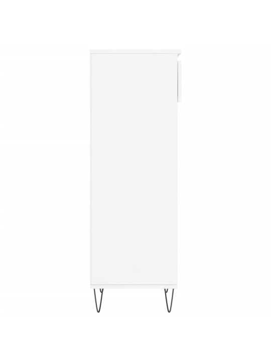 Botník bílý s vysokým leskem 40 x 36 x 105 cm kompozitní dřevo