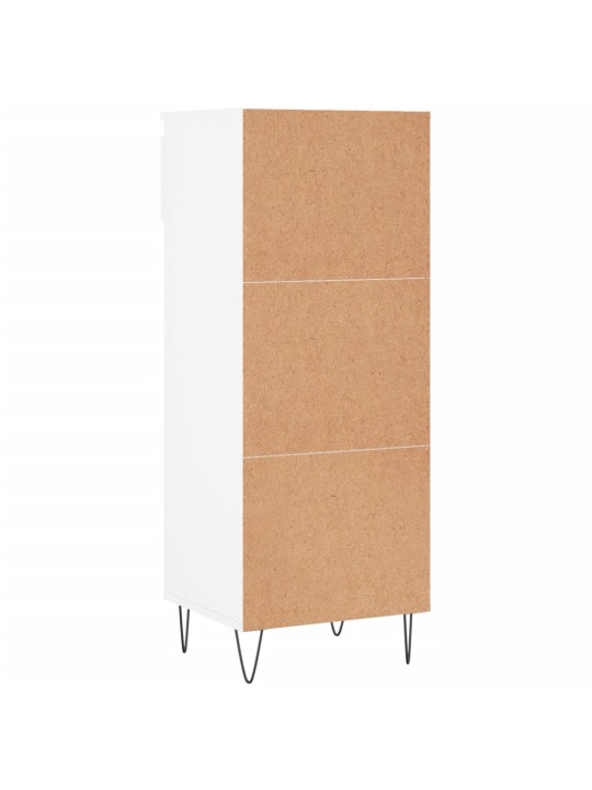 Botník bílý s vysokým leskem 40 x 36 x 105 cm kompozitní dřevo
