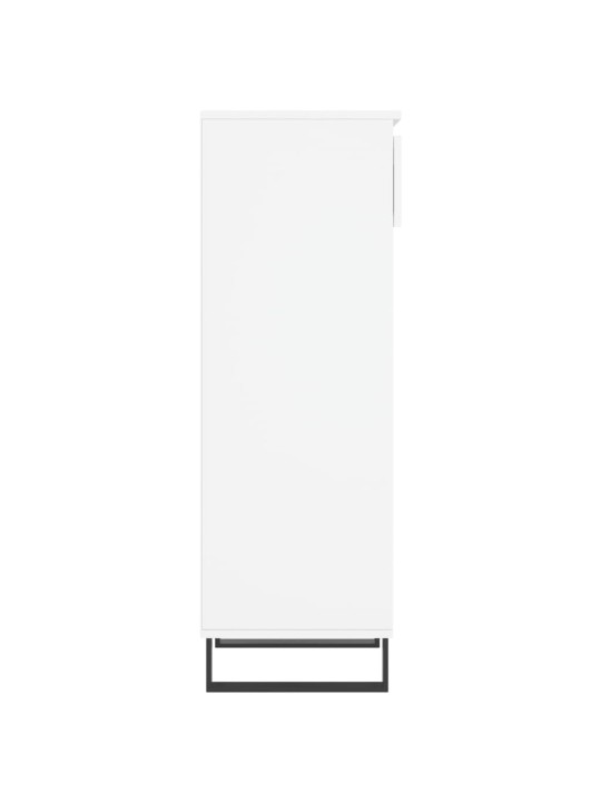 Botník bílý s vysokým leskem 40 x 36 x 105 cm kompozitní dřevo