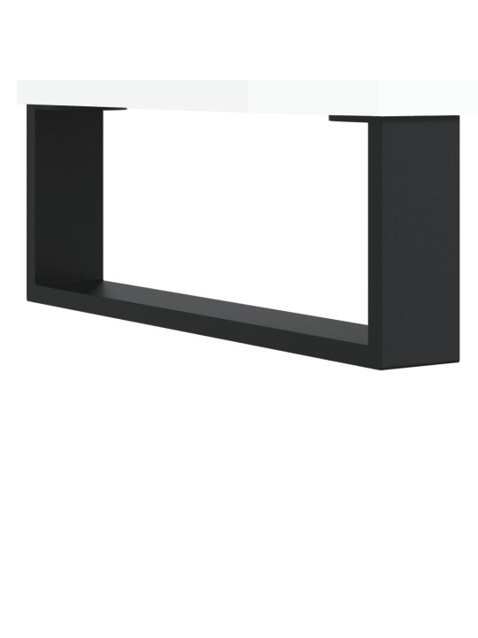 Botník bílý s vysokým leskem 40 x 36 x 105 cm kompozitní dřevo