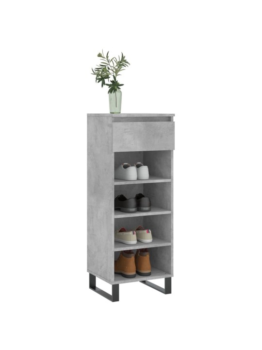 Botník betonově šedý 40x36x105 cm kompozitní dřevo