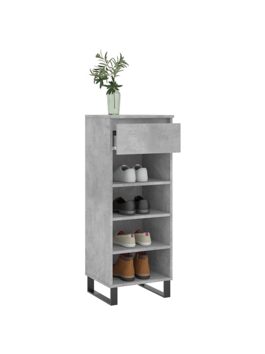 Botník betonově šedý 40x36x105 cm kompozitní dřevo