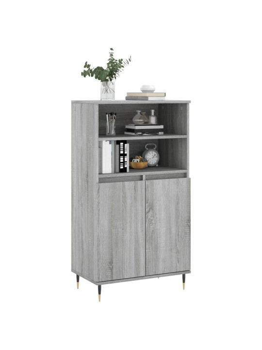 Skříň highboard šedá sonoma 60 x 36 x 110 cm kompozitní dřevo