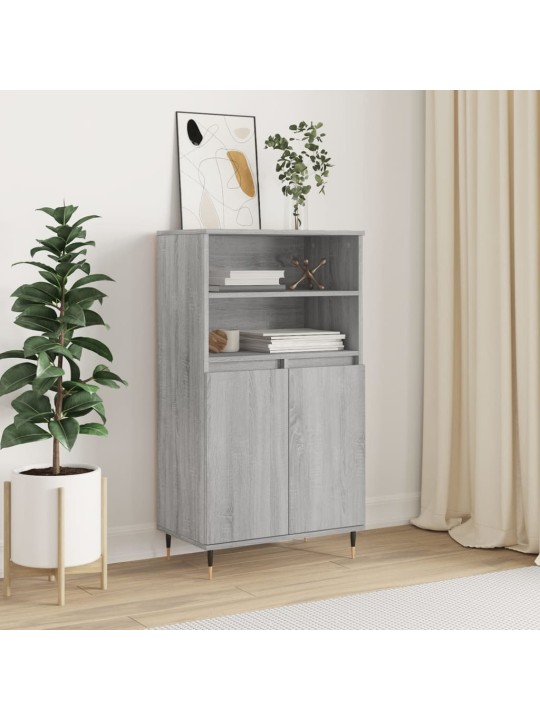 Skříň highboard šedá sonoma 60 x 36 x 110 cm kompozitní dřevo