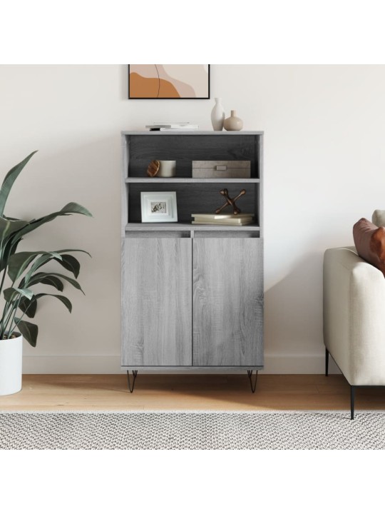 Skříň highboard šedá sonoma 60 x 36 x 110 cm kompozitní dřevo