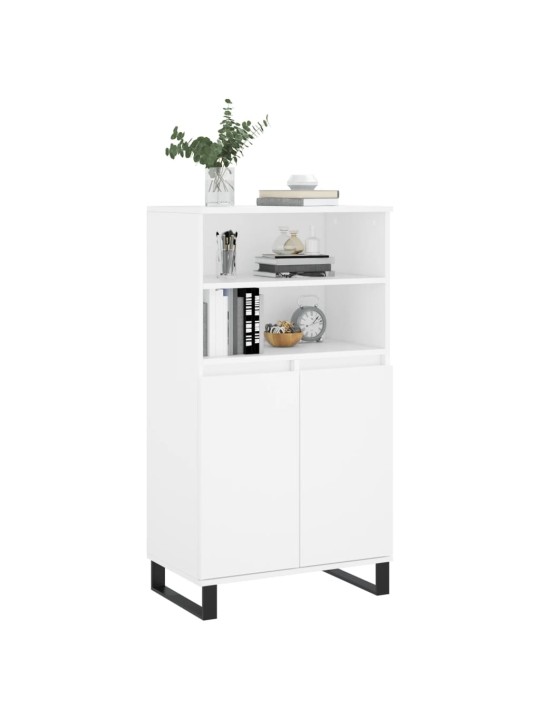 Skříň highboard bílá 60 x 36 x 110 cm kompozitní dřevo