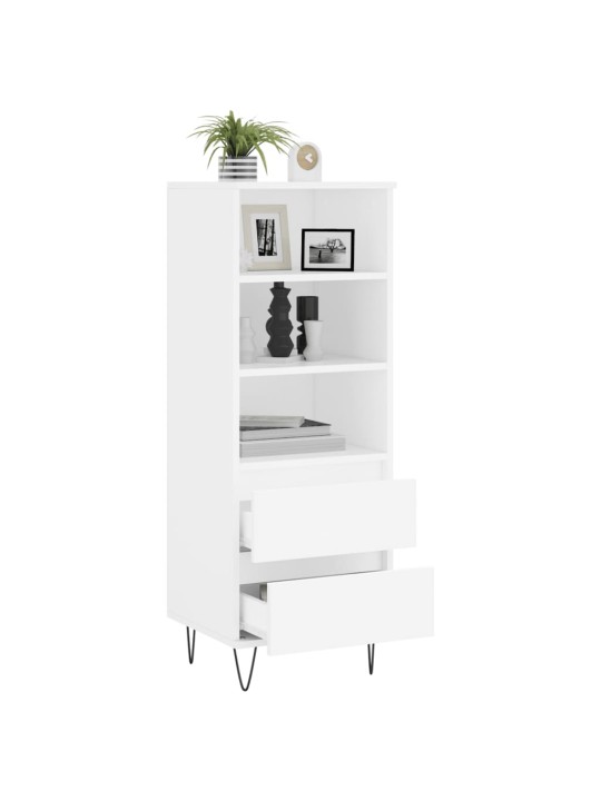 Skříň highboard bílá 40 x 36 x 110 cm kompozitní dřevo