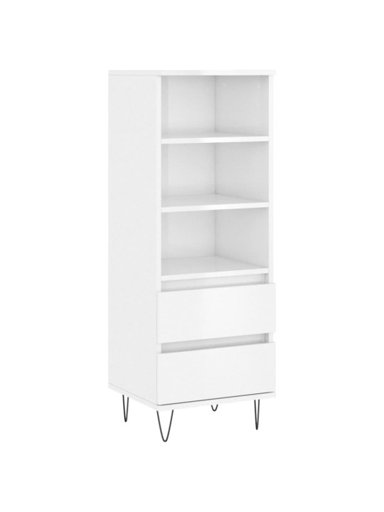Skříň highboard bílá s vysokým leskem 40 x 36 x 110 cm kompozit