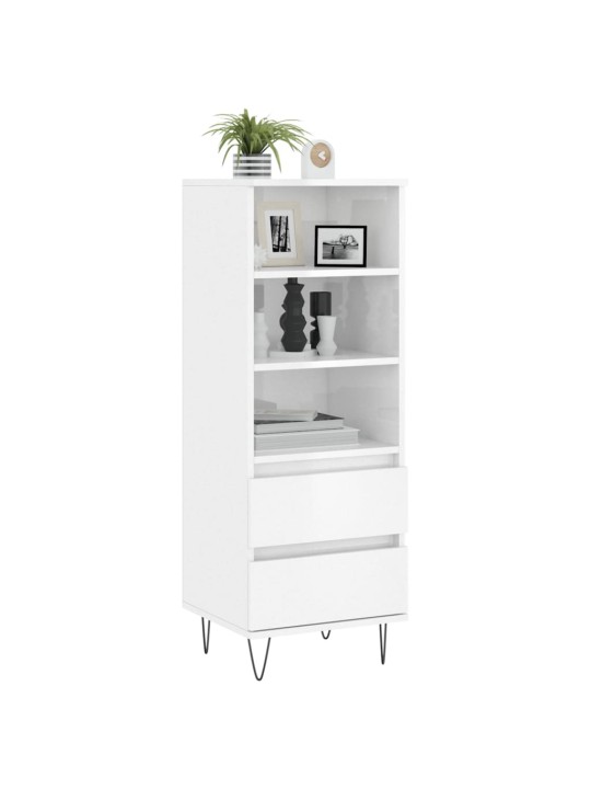 Skříň highboard bílá s vysokým leskem 40 x 36 x 110 cm kompozit