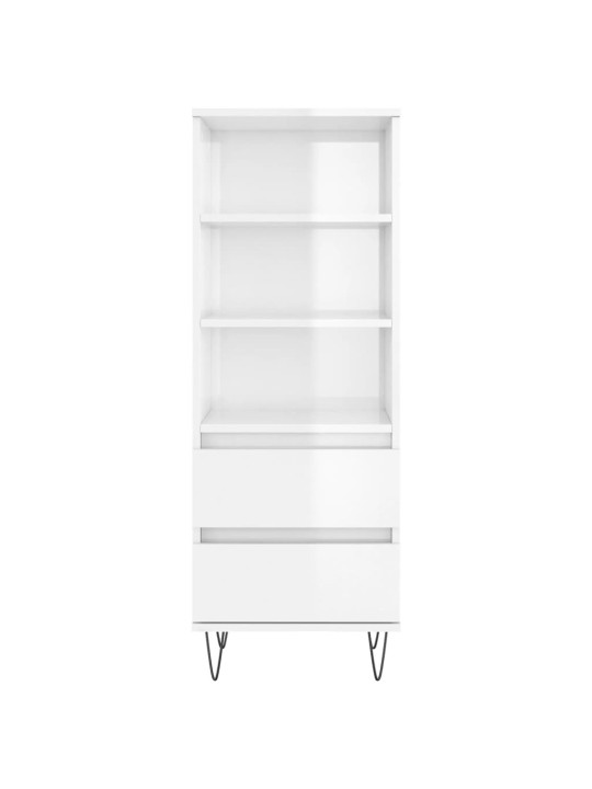 Skříň highboard bílá s vysokým leskem 40 x 36 x 110 cm kompozit