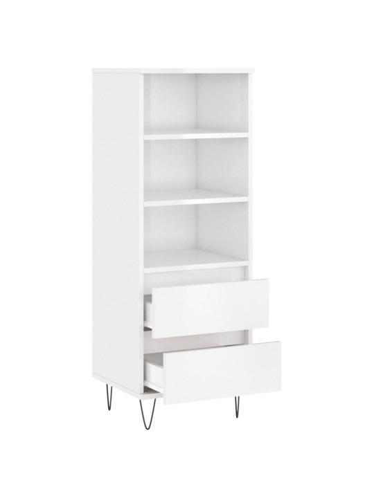 Skříň highboard bílá s vysokým leskem 40 x 36 x 110 cm kompozit