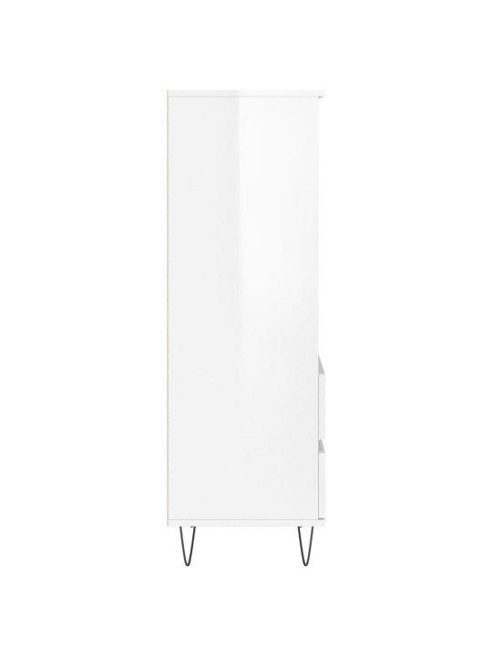Skříň highboard bílá s vysokým leskem 40 x 36 x 110 cm kompozit
