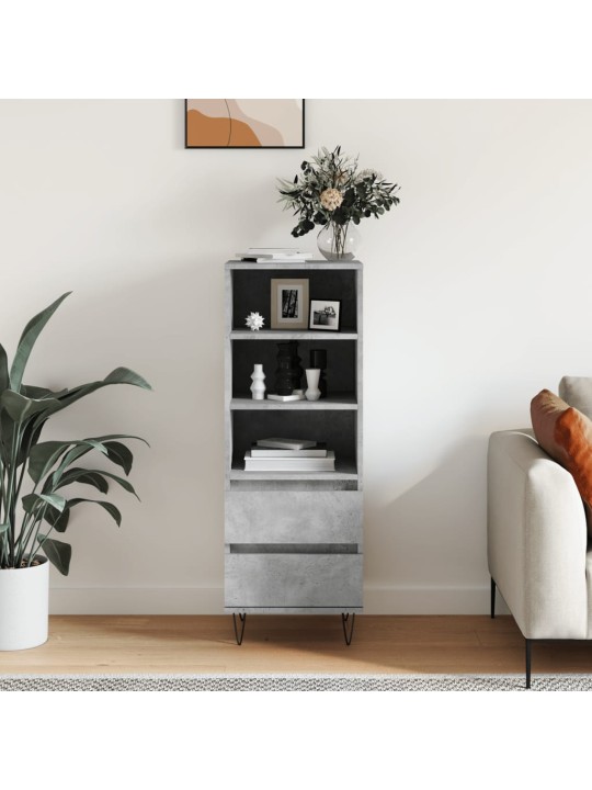 Skříň highboard betonově šedá 40 x 36 x 110 cm kompozitní dřevo
