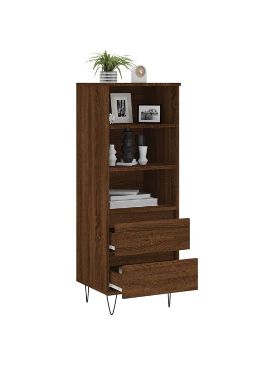 Skříň highboard hnědý dub 40 x 36 x 110 cm kompozitní dřevo