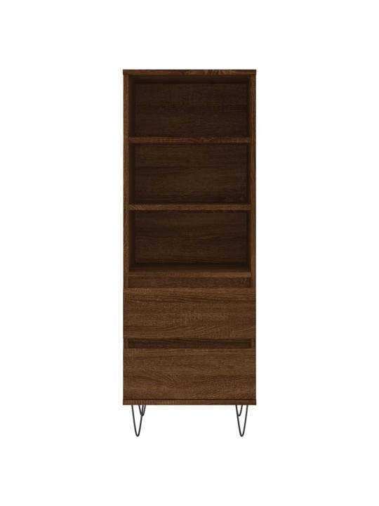 Skříň highboard hnědý dub 40 x 36 x 110 cm kompozitní dřevo